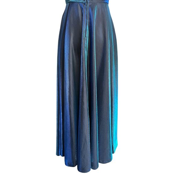 Vintage 90s Y2K B.Smart Iridescent Whimsigoth Witchy Formal Gown Size 7 - Picture 9 of 10